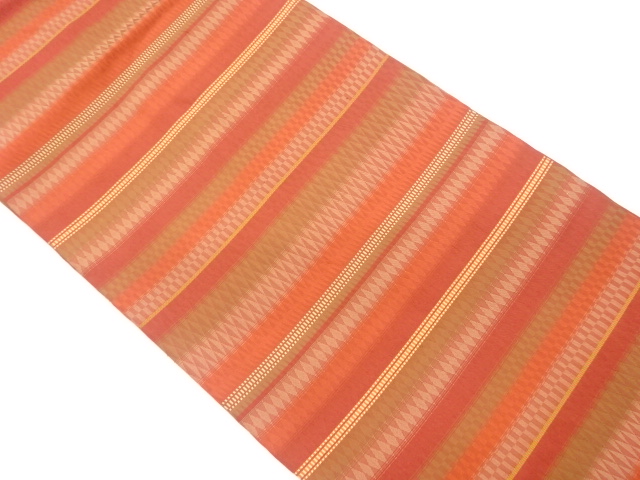 JAPANESE KIMONO / VINTAGE NAGOYA OBI / SILK / WOVEN GEOMETRIC